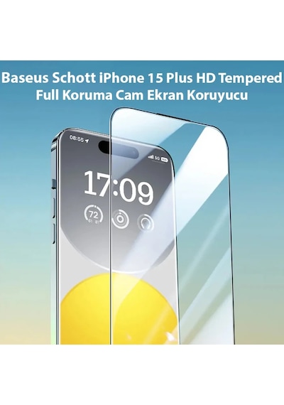 Baseus Schott İphone 15 Plus Hd Tempered Full Koruma Cam Ekran Koruyucu- 5775