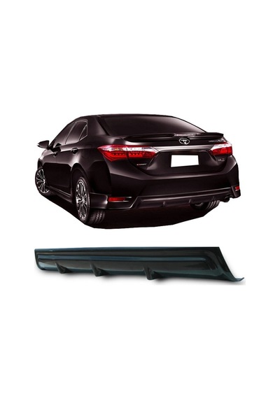 Toyota Corolla Uyumlu Twin Difüzör Piona Black 2013 - 2019 Plastik N11.557