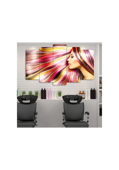 Kuaför, Saç Tasarım - 5 Parçalı Tablo Görsel - 702503788 Görsel