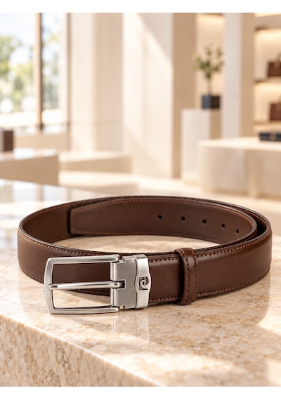Pierre Cardin %100 Hakiki Deri Kahve Klasik Erkek Kemeri