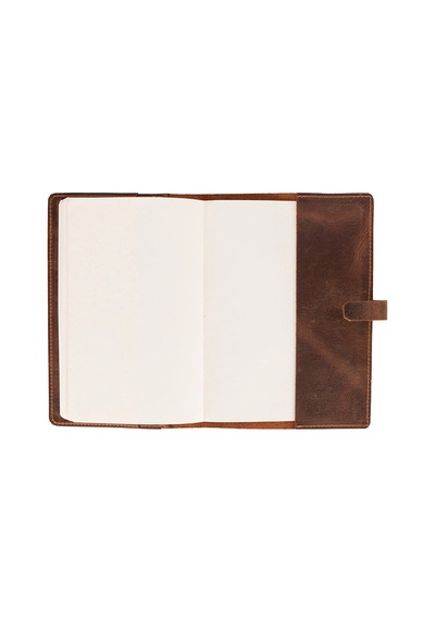 Bloom Quiet Edit Saddle Brown A5 Deri Kitap Defter Kılıfı