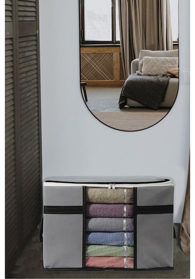 Adarya Home 5 Adet Pencereli Kazak Hurcu- 50x40x30 Antrasit