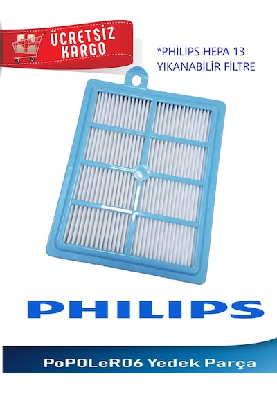 Philips Uyumlu Fc9108 Triactive Marathon Emici Başlık + Hepa13 Filtre
