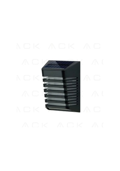 Ack Solar Led Çit Aplik 3000k Ip54 Siyah 90mmx120mmx53mm Ag60-09851