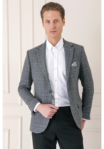Efor C 660 Slim Fit Füme Spor Ceket Füme