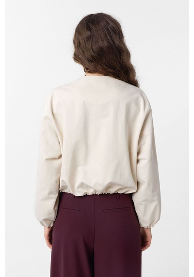 Antioch Crop Kadın Bomber Mont Taş
