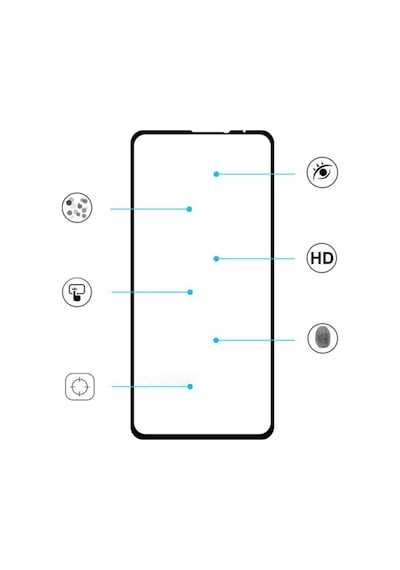 Xiaomi Mi Mix 3 Full Glue Full Kaplama Tempered Cam Ekran Koruyu Siyah