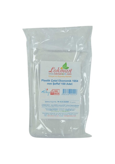Plastik Çatal Ekonomik 1654 Mm Şeffaf 100 Adet 1 Paket Diğer