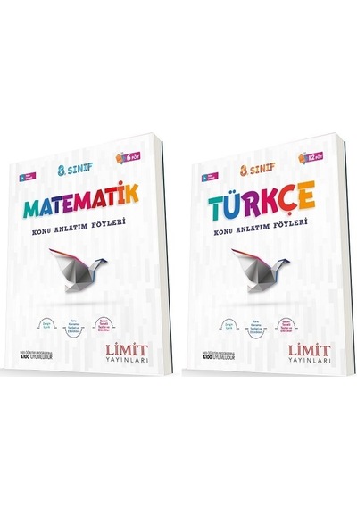 Limit 8. Sınıf Matematik + Türkçe Konu Föyleri Seti 2 Kitap 2023