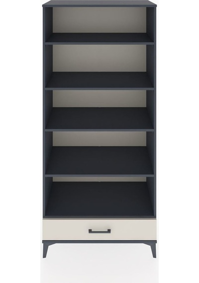 Hyperion Dolap 5 Raflı Tek Çekmeceli 88x44x195 Antrasit-aytaşı Antrasit