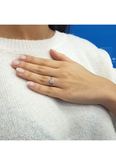 Lova 0,16 Karat Baget Pırlanta Yüzük - 1040517