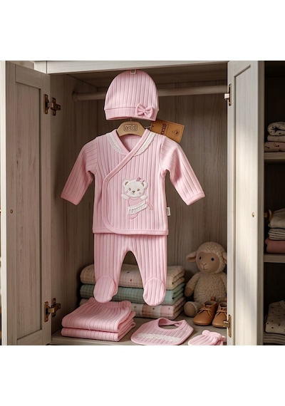 Sebi Bebe 5'li Hastane Çıkış Seti 2110 Pembe