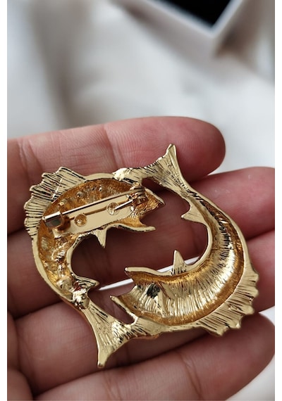Pisces Duygusal Balık Broşu Çok Renkli