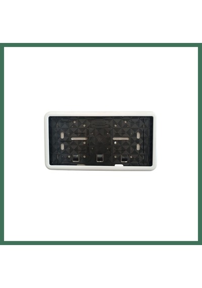 En-cag Çerçeveli Dikdörtgen Plakalık Plaka Altlığı Beyaz 32x17cm 1 Adet Bss