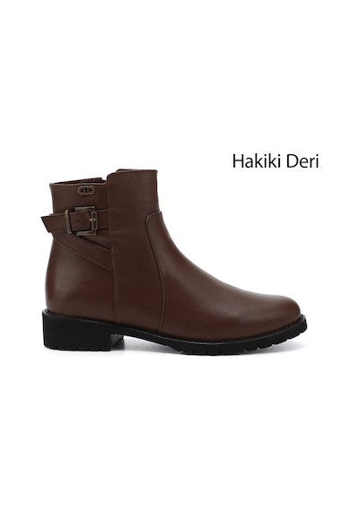 Gönderi(R) Gönderi R Kadın Kahve Antik Fermuarlı Kauçuk Taban Hakiki Deri Bot Dkzb61346460 Kahve