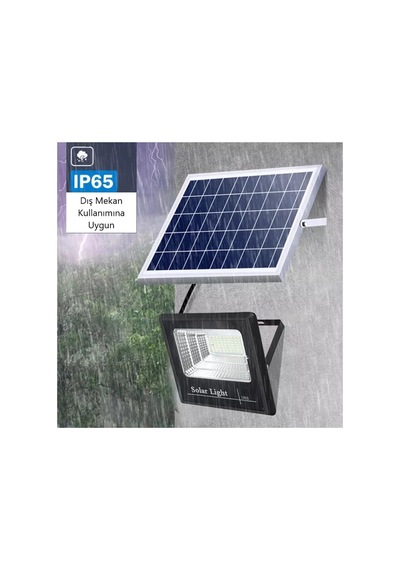 Ct-4648 100w Kumandalı Güneş Enerjili Solar Led Projektör Beyaz Işık 6400k