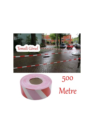 Badem10 Emniyet Şeridi İkaz Uyarı Uyarıcı Bandı 500 Metre Bant En 6 Cm İnşaat Kaza Olay Yeri Otopark Konut