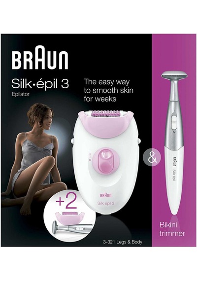 Braun Silk Epil 3 3321 Epilatör Pembe + FG 1100 Bikini Styler