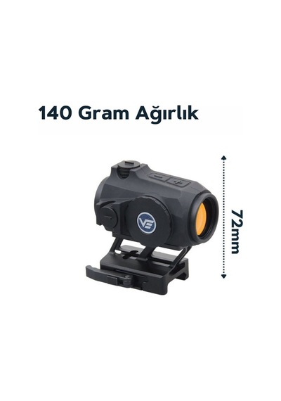 Vector Optics Maverick-ıv 1x20 Mini Rubber Armored Sop Siyah Red Dot Nişangah Siyah