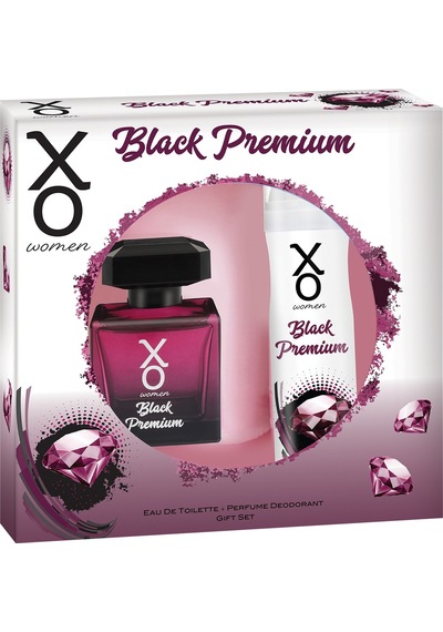 XO Black Premium Kadın Parfüm EDT 100 ML + Deodorant 125 ML