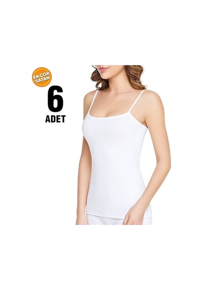 Tutku Kadın Ip Askılı Atlet 6lı 001