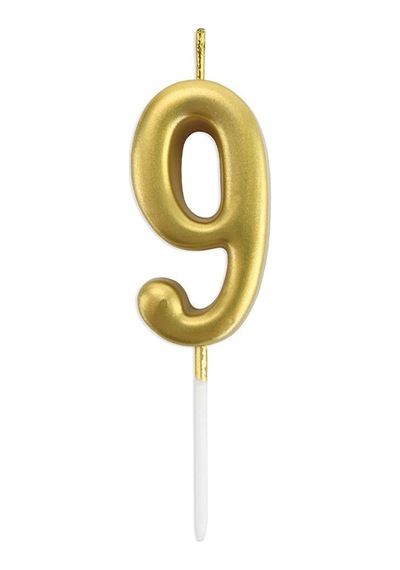Mum Rakam Çubuklu Gold 9