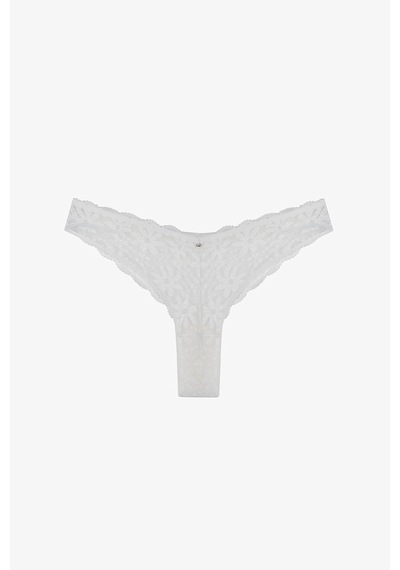Penti Kırık Beyaz Lace Dantel V Model Brazilian Külot