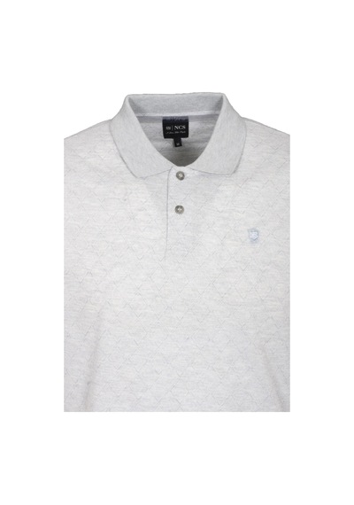 Erkek Polo Yaka Tişört Mavi Dokulu Slim Fit Ribanalı Kol T-shirt Ncs Jeans 1250-mavi Mavi