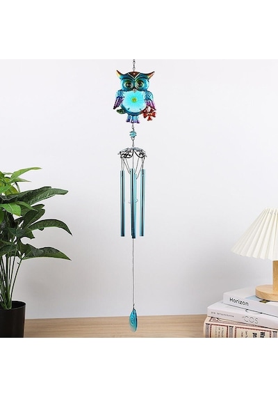 Feng Shui Baykuş Tasarımlı Cam İşlemeli Rüzgar Çanı Bahçe Balkon Dekorasyon Ürünü Yeni Ev Hediyesi 40  Cm 26274204