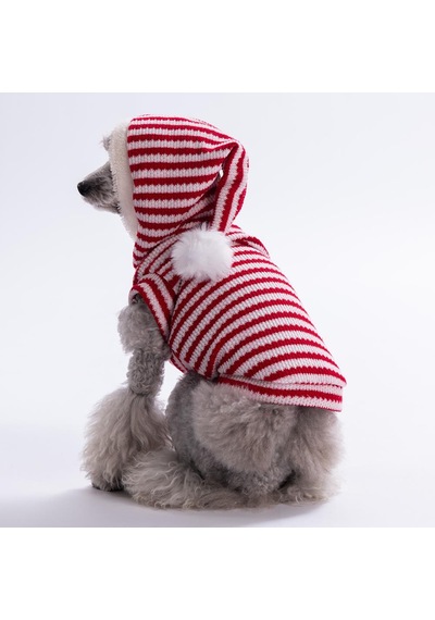 Candycane Yelek-sweat Kırmızı Çizgili Şapkalı Triko Yılbaşı Noel Köpek Kıyafeti Kedi Kıyafeti Köpek Kolsuz Sweati Candycane Yelek-sweat Kırmızı Çizgili Şapkalı Triko Yılbaşı Noel Köpek Kıyafeti Kedi Kıyafeti Köpek Kolsuz Sweati