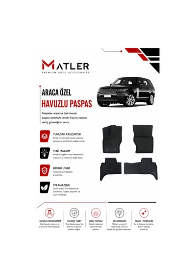 Range Rover Vogue 2018 Model 4d Ekstra Havuzlu Paspas