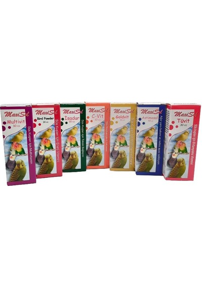Maxisol Kafes Kuşları için Sağlık Seti 7 parça