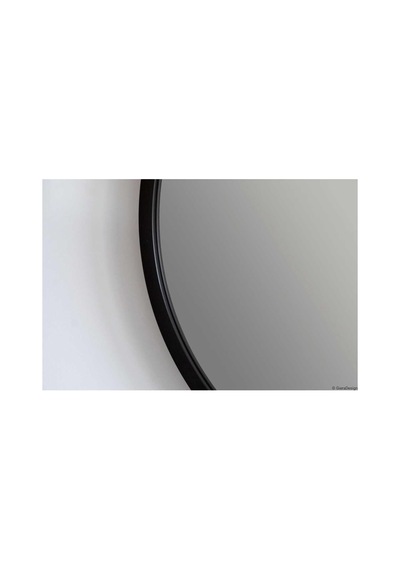 Tr 70x70 Yuvarlak Çerçeveli Dekor Aynası/banyo Aynası/dekoratif Makyaj Aynası Siyah 70 X 70 Diğer