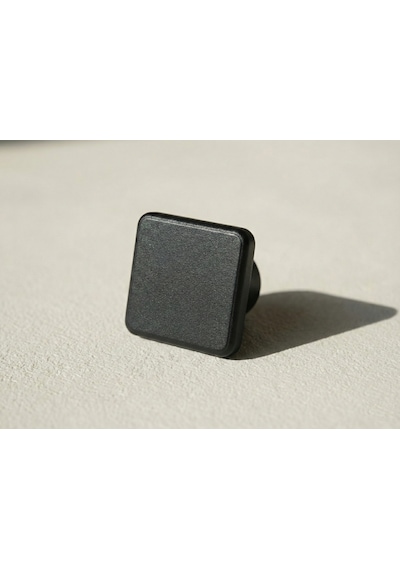 Dolap Kulpu 3,5 X 3,5 Cm Plastik 4 Adet - 30mm Kulp Vidası İle Beraber Gönderilir Siyah
