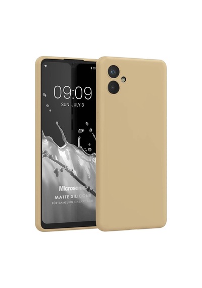 Matte Silicone Samsung Galaxy A05 İçin Kılıf Gold Galaxy A05 İle Uyumlu Kılıf - Gold