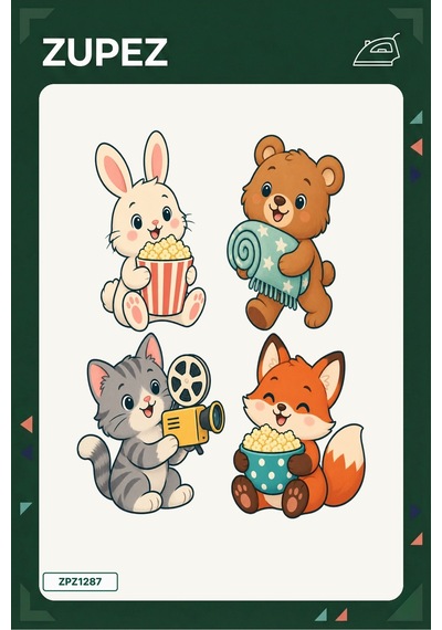 Minik Film Gecesi 19x25 Cm Ütüyle Uygulanan Baskı Zpz1287 - 928156598