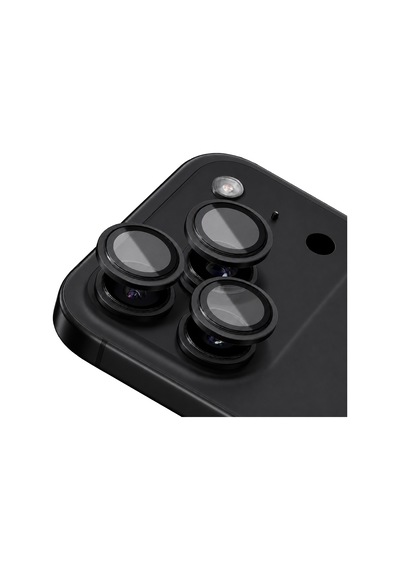 Buff İphone 18 Pro / 18 Pro Max Titan Metal Kamera Lens Koruyucu Black Siyah