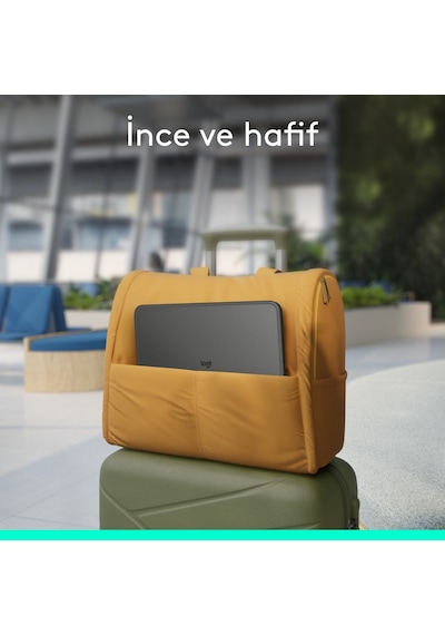 Logitech Combo Touch 11 İnç Apple Uyumlu iPad  Pro M4 İle Türkçe Klavyeli Tablet Kılıfı - Gri