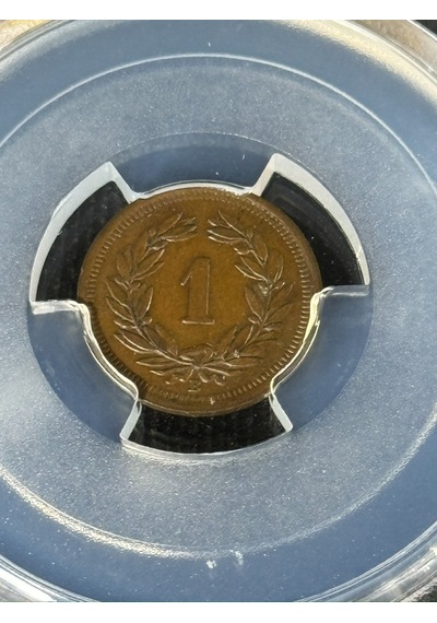 Pcgs Ms63bn Sertifikalı 1908 B İsviçre 1 Rappen Koleksiyonluk Bronz Para