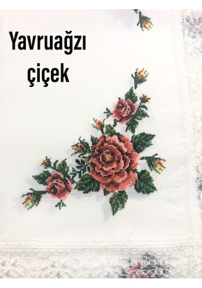Kanaviçe Dijital Baskı 120x150 Masa Örtüsü