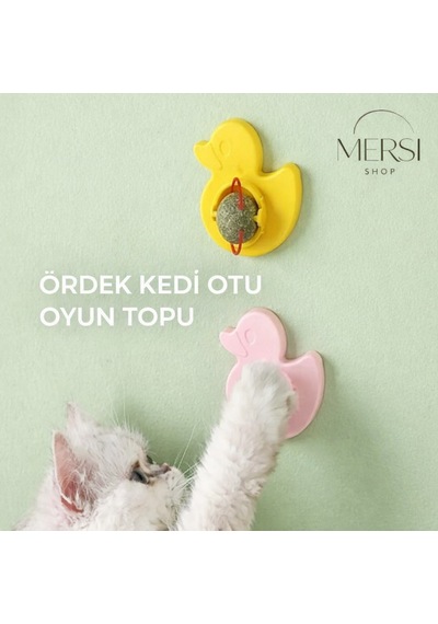 Ördek Şekilli Kedi Otu Oyuncak Duvara Yapışan Catnip Kedi Oyuncağı Oyun Topu