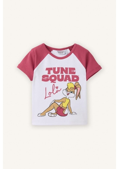 Defacto Looney Tunes Cropped Fıt Bisiklet Yaka Ribana Kısa Kollu Tişört Kız Çocuk G8309a826spwt34 Beyaz-wt34