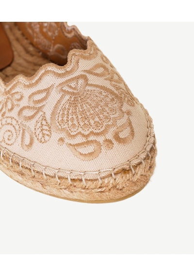 Yargıcı Nakış İşlemeli Mary Jane Espadril 26ykay4047x 017 Bej
