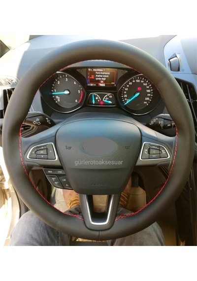 Ford B-Max Kırmızı Ipli Dikmeli Direksiyon Kılıfı (10.5Cm)