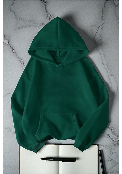 Uyguntarz Enjoy Personel Time Baskılı Oversize Sweatshirt Yeşil