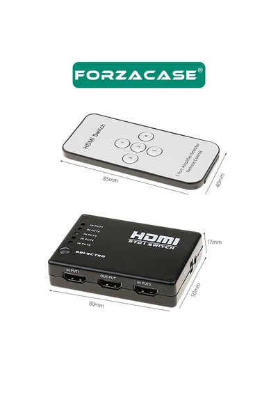 Forzacase 5in1 Kumandalı Hdmı Çoklayıcı Switch 1080p - Fc1113