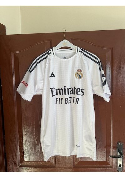 Real Madrid Yeni Sezon Bellingham 5 Futbol Forması Beyaz Çok Renkli