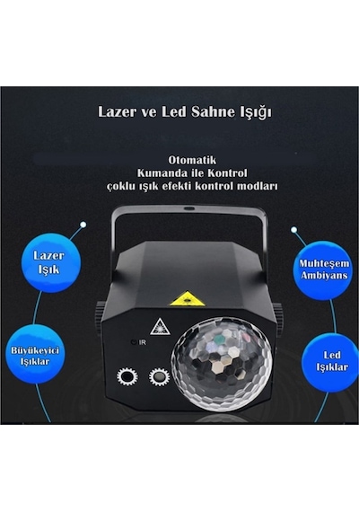 Quenlite QD-16 RGB 16 Çeşit Desen Sahne Led ve Lazer Işık