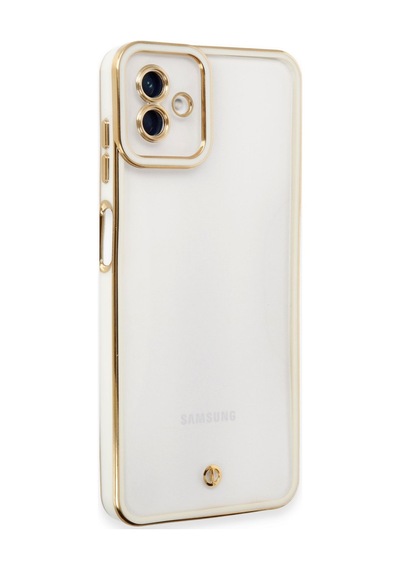 Samsung Galaxy  Uyumlu,  A04 Kılıf Liva Lens Silikon - Beyaz