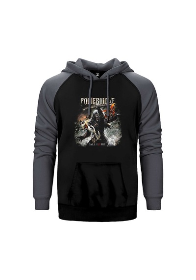 Powerwolf Call Of The Wild Gri Renk Reglan Kol Kapşonlu Sweatshirt Gri